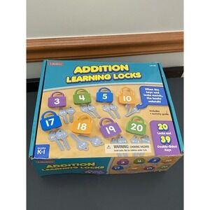 LAKESHORE Unlock It Math Addition Learning Game Locks & Keys Complete Set